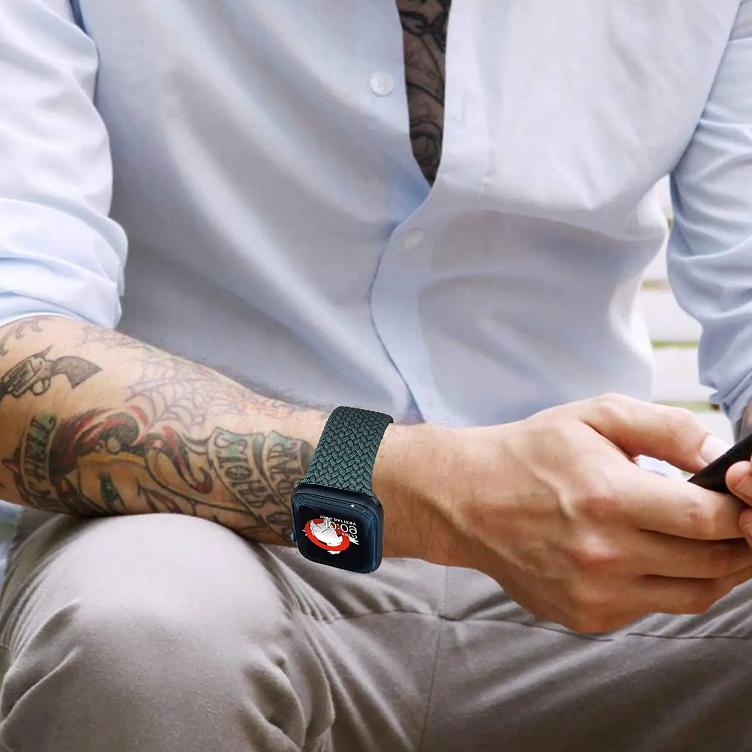 1:1 Braided Solo Loop Band untuk Apple 