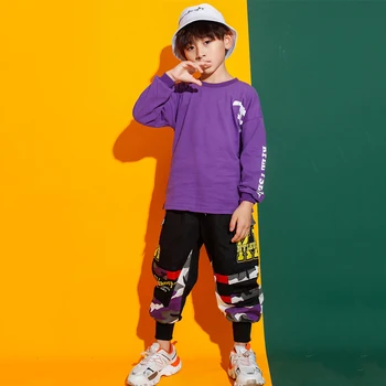 

Fashion Jazz Dance Costumes For Boys Hip hop Street Dance Rave Outfit Kids Stage Performance Clothing Practice Wear 2 Pcs DC2778