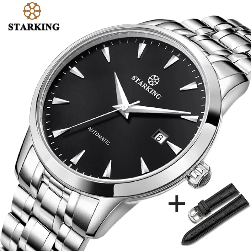 Photo Product STARKING Watch Men Automatic Self-wind Stainless Steel 5atm Waterproof Business Men Mechanical Wrist Watches reloj hombre AM0184
