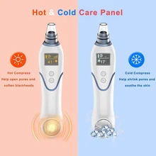 Электрический прибор для удаления акне и черных точек, вакуумный экстрактор, средство для удаления черных точек, очиститель пор, холодный термальный уход за лицом, машина для очистки пор