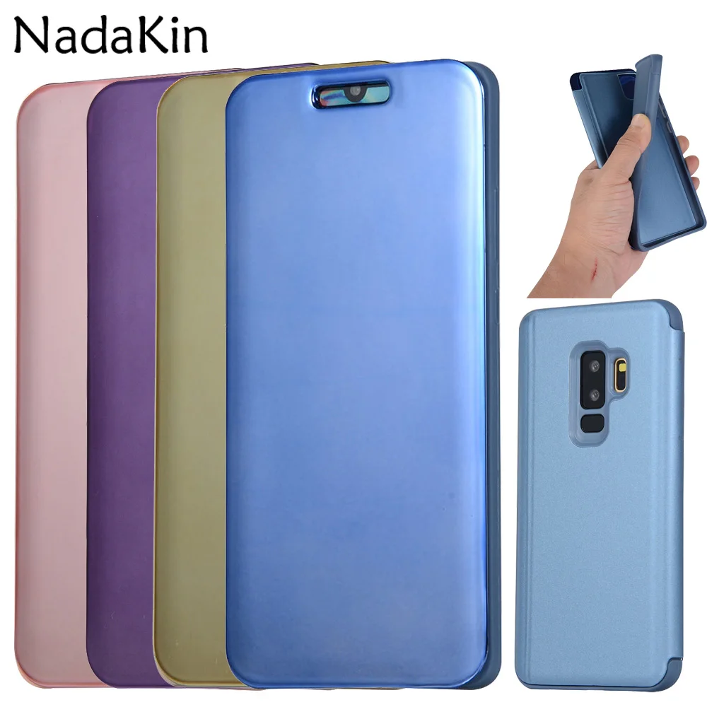 

Plating Mirror Luxury Book Case for VIVO V15 V11 Pro Y69 Y66 Y67 Y17 V11i Y85 Y83 Y97 Plain Flip Cover Protective Shell