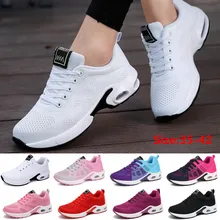

Fashion Women Lightweight Sneakers Outdoor Sports Breathable Mesh Comfort Running Shoes Air Cushion Lace Up