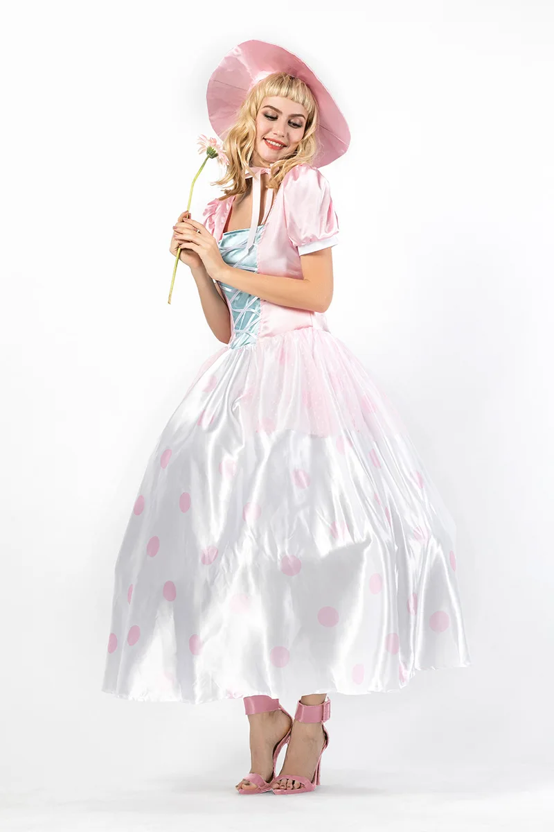История игрушек ТВ фильм косплей костюм милая леди длинное ретро платье с розовым топе костюм принцессы на Хэллоуин для женщин