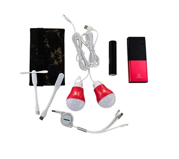 

Solar Power Bank PCB And Charging Cable 40000 mAh for Mobile Phone Light Home Emergency