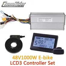 48V 1000W 40A контроллер lcd 3 display Meter PAS набор электронных велосипедов конверсионный комплект синусоидальный Датчик Холла