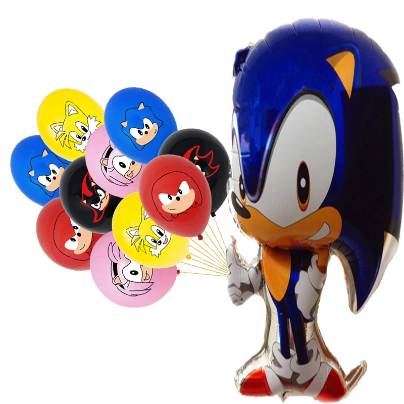 Новинка! 11 шт./компл. мультфильм игра Sonic зубная щётка вечерние воздушные шары в