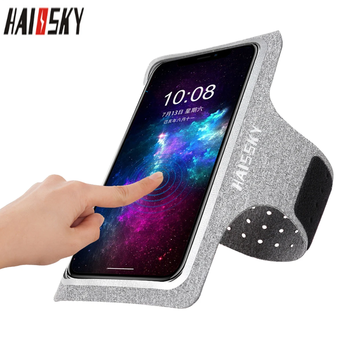 HAISSKY Водонепроницаемая спортивная повязка на руку чехол для бега ремень iPhone 7 8 6s
