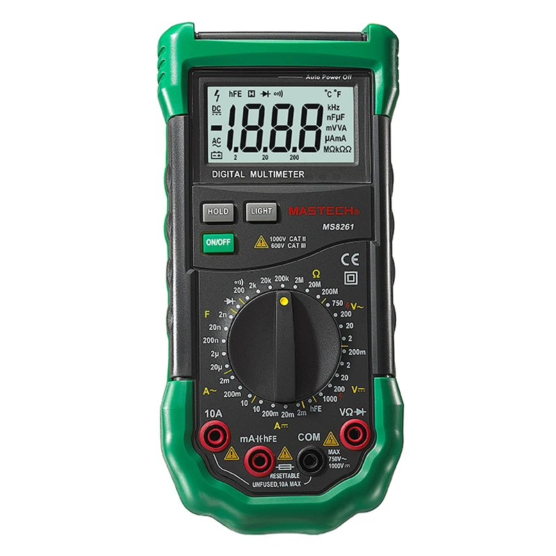 MASTECH MS8261 цифровой мультиметр измеритель сопротивления транзисторов