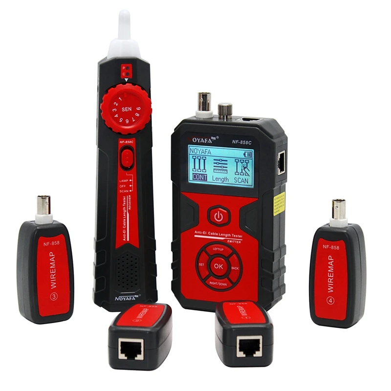 

Hot XD-NOYAFA NF858C LCD Cable Testers Wire Tracker Locating And Measuring Lenth For RJ11/RJ45 Coax Cable Tester With VFL&NCV Fu