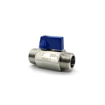 

1/8" 1/4" 3/8" 1/2" 3/4" 1" BSP Male Thread 304 Stainless Steel Mini Ball Valve Adapter For Water Oil Gas