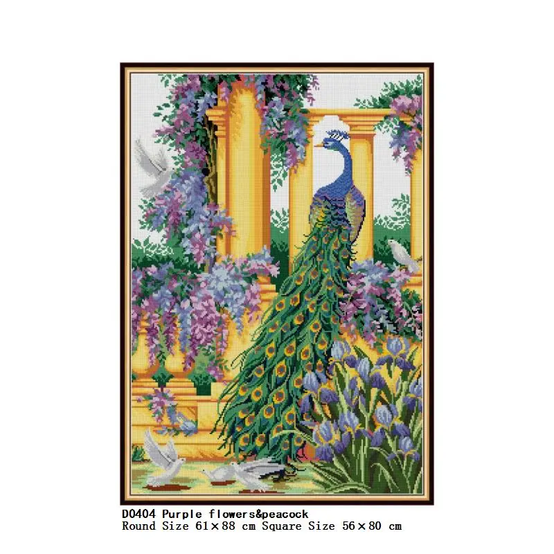 Алмазная мозаика павлин схема