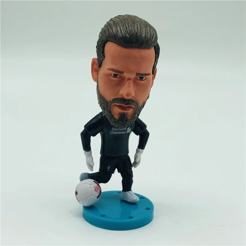 Soccerwe-figuras de fútbol de 6,5 cm de altura, muñecos de estrella de fútbol, 98 #1 # Alisson, portero 2021