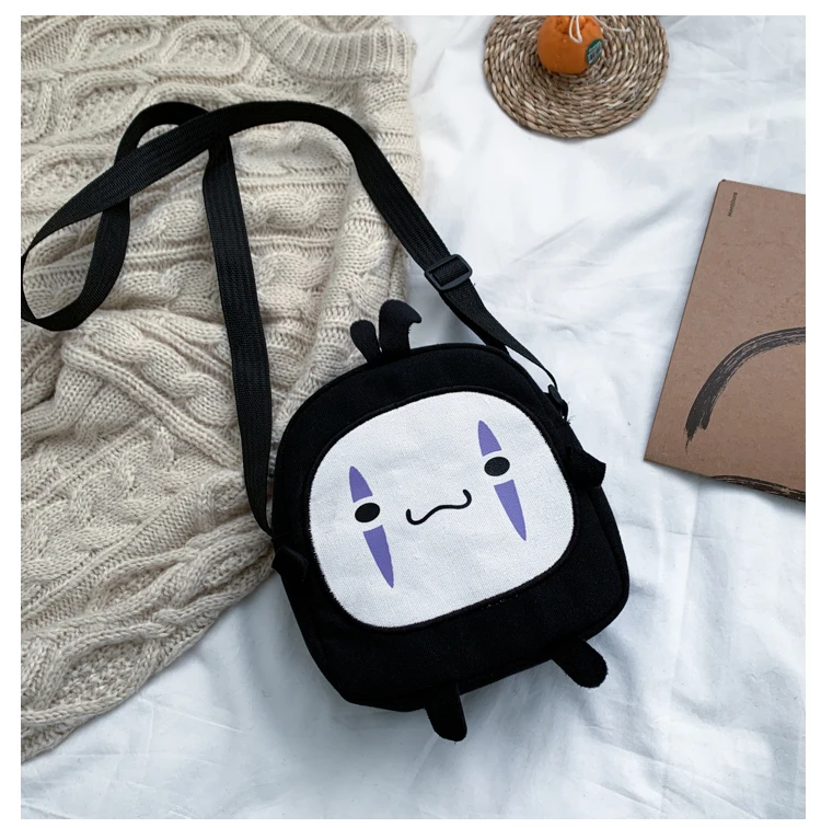 Anime Spirited Away  Cute No Face Man Plush Bag Hayao Miyazaki Messenger Bag for Kids Adults Kawaii School Bags Unisex plus size halloween costumes