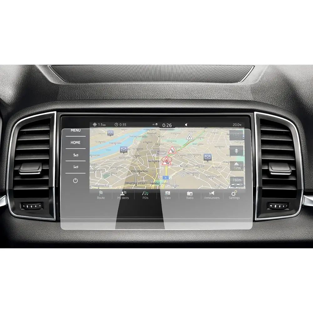 RUIYA Car Screen Protector For Karoq Columbus 9.2 Inch 2017 2018 GPS Navigation Display Screen Auto Interior Protect Accessories