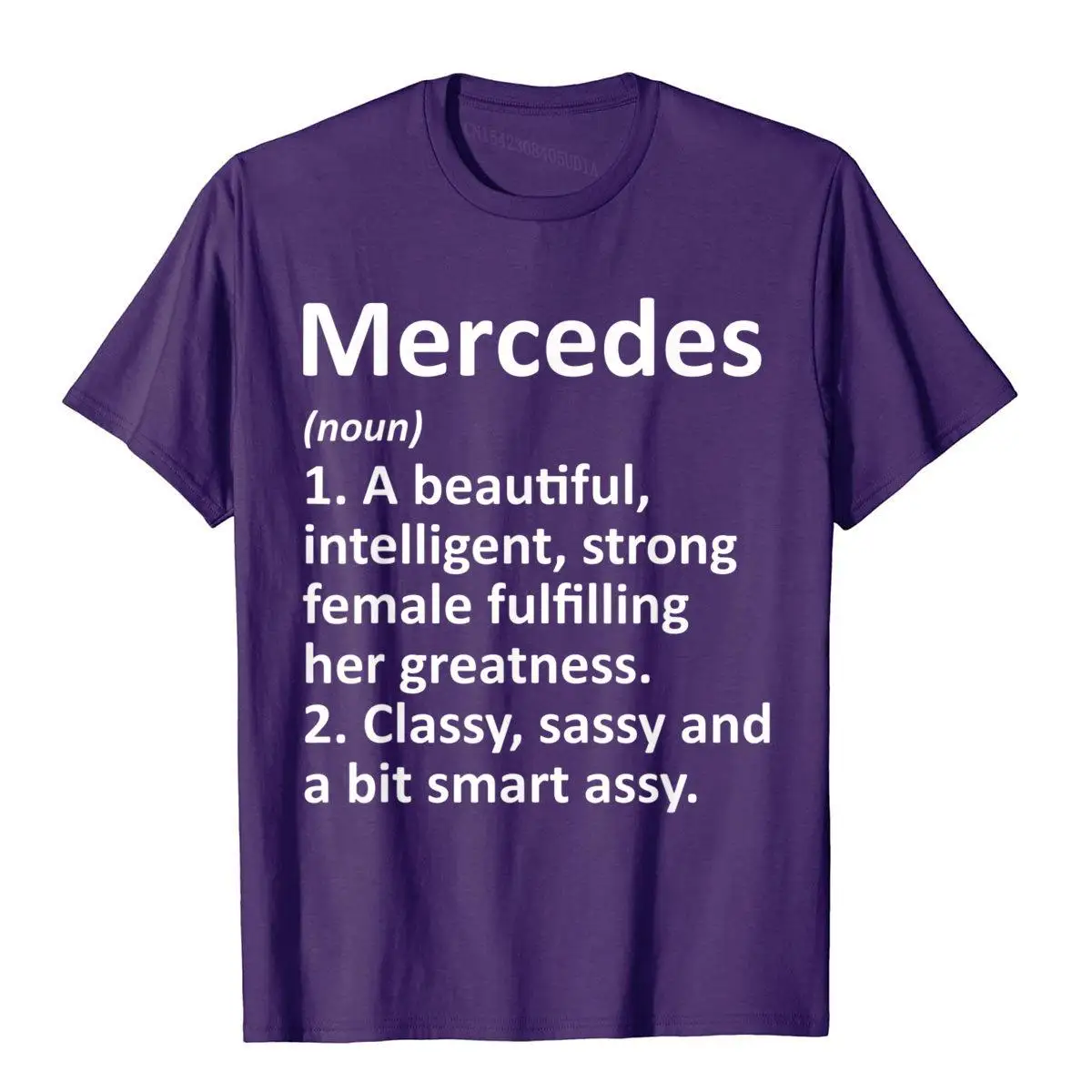 MERCEDES Definition Personalized Name Funny Christmas Gift T-Shirt__B10336purple