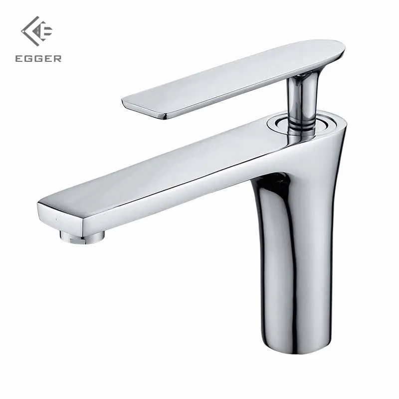 

EGGER Bathroom Single Hole Basin Faucet Hot Cold Water Mixing Copper Main Body Faucet Plating Ceramic Spool Modern Simple Faucet