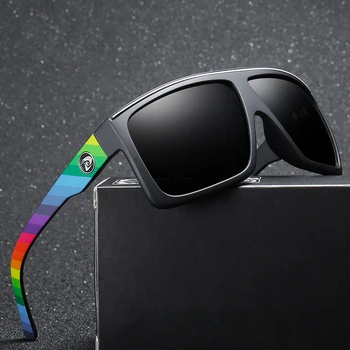 Sports Sunglasses Men HD Polarized Sun Glasses Square Frame Reflective Coating Mirrored Lens UV400 Driving Sunglasses 1