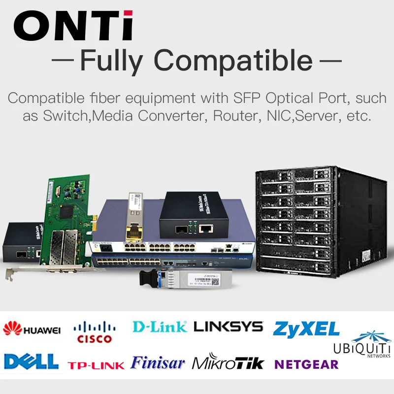 ONTi 10G RJ45 медный SFP модуль 10GBase-Tx Ethernet Gpon Olt Волоконно-Оптический FTTH совместимый с Cisco/Mikrotik коммутатор 30 м