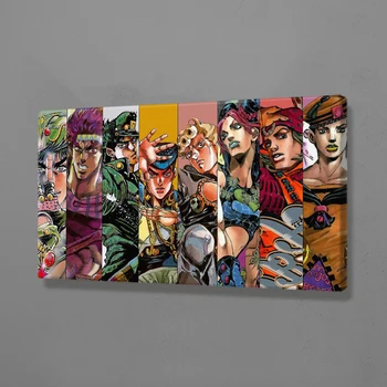 

JoJo's Bizarre Home Decoration Canvas Paintings Wall Artwork Poster Modular Anmiation Character Picture For Bedside Background