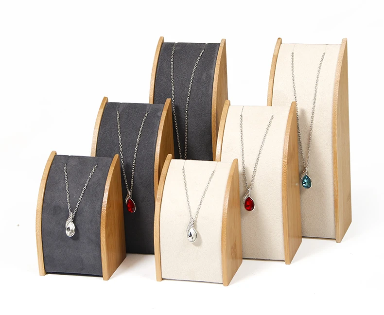 

Highend Multisize Fashion Bamboo Necklace Display Holder Stand For Show Jewelry Store Organizer photo props Display Rack