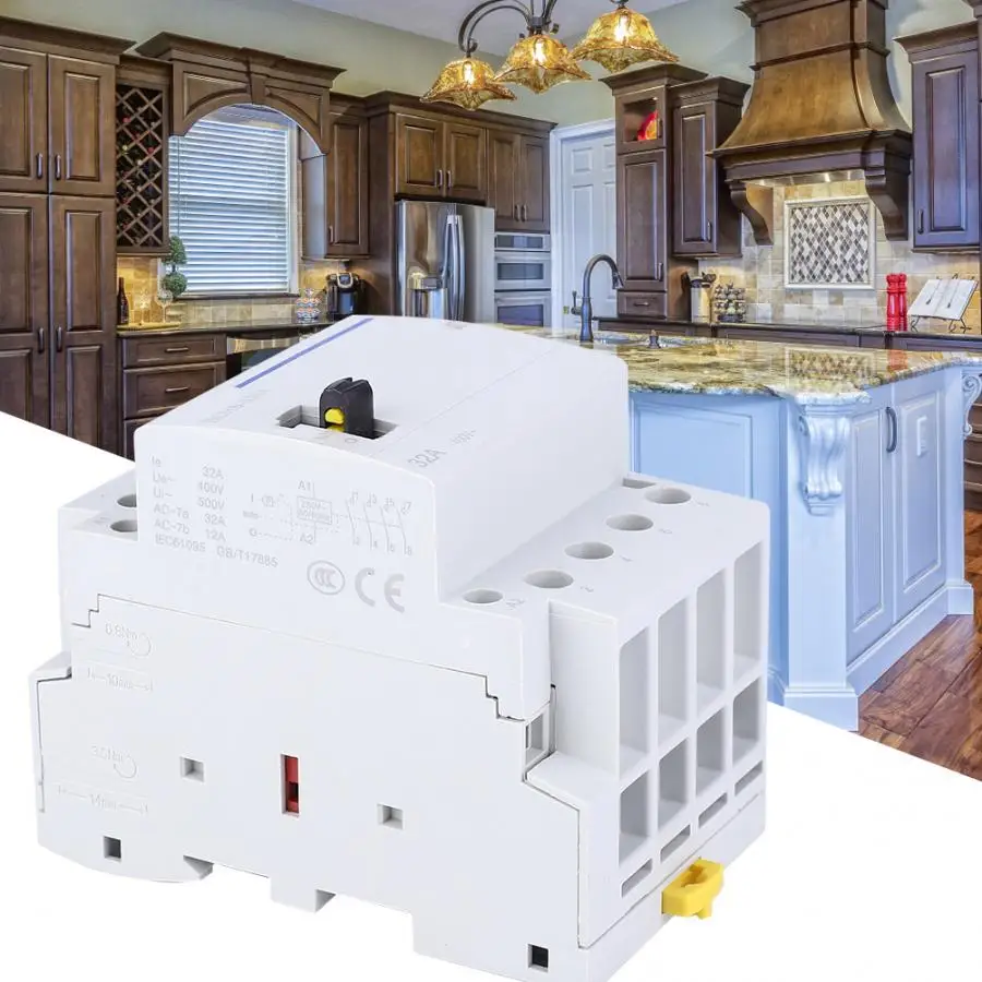 BCH8-32M 230V 4P 32A бытовой AC модульный контактор с ручным управлением переключатель ac |