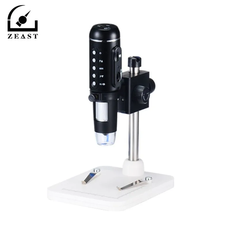 

H1 1000X Digital 5MP HD 1080P Adjustable Lumen 8LED Light Microscope Camera Magnifier with Base Stand US Plug Support Mouse