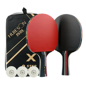 

Huieson 2Pcs/Set Classic Table Rackets Double Face Pimples-In Table Tennis Bats for Teenagers