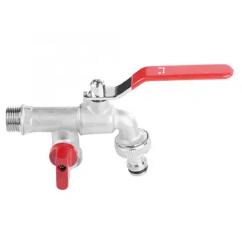 

Gereedschap 90 Degree Double Valve Water Tap 1/2" Brass Faucet Home Outdoor Garden Tool