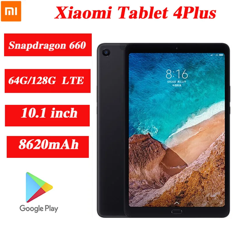 Оригинальный планшет Xiaomi 4Plus планшетный ПК Android Pad LTE версия полный нетком черный 10