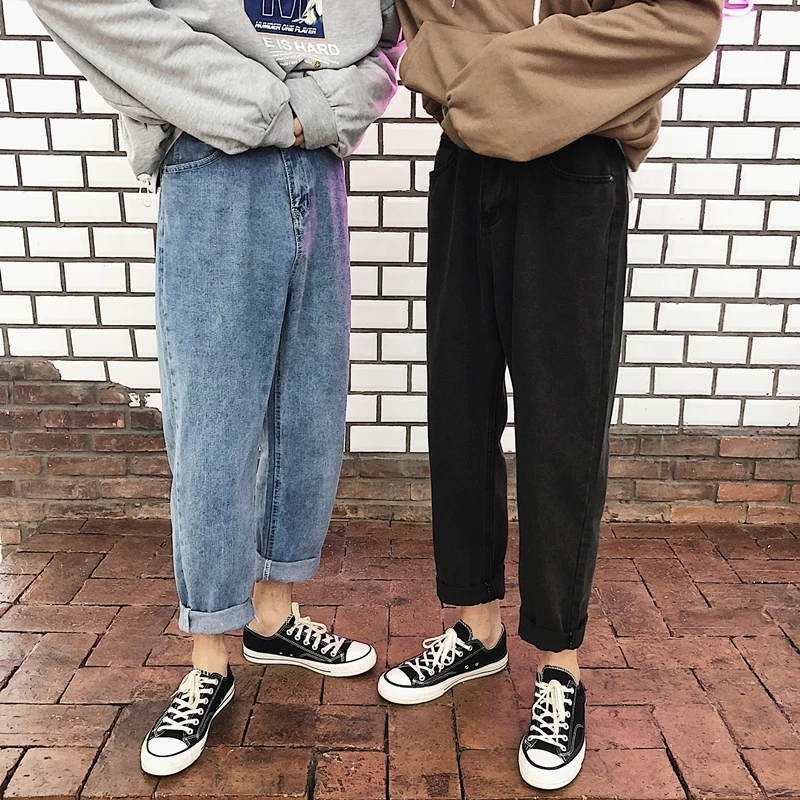 Summer Jeans Men s Fashion Washed Solid Color Cotton Casual Jean Pants Men Streetwear Hip Hop 5