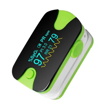 

New Updated Oximetry OLED Finger Blood Pulse Rate Heart Rate Respiration Rate Monitor Fingertip Pulse Oximeter Green