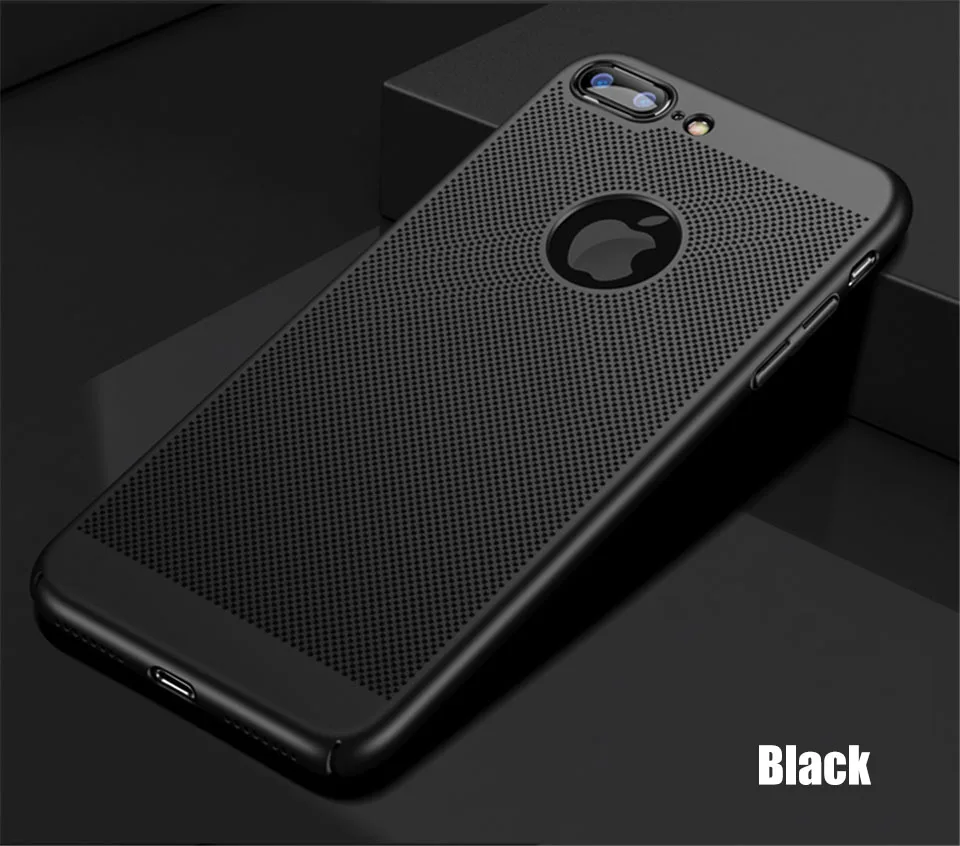 Роскошный противоударный чехол для телефона iPhone 5 5S SE защитный чехол для iPhone XR XS MAX X пластиковый жесткий компьютер чехол 6 6S 7 8 Plus - Цвет: Black