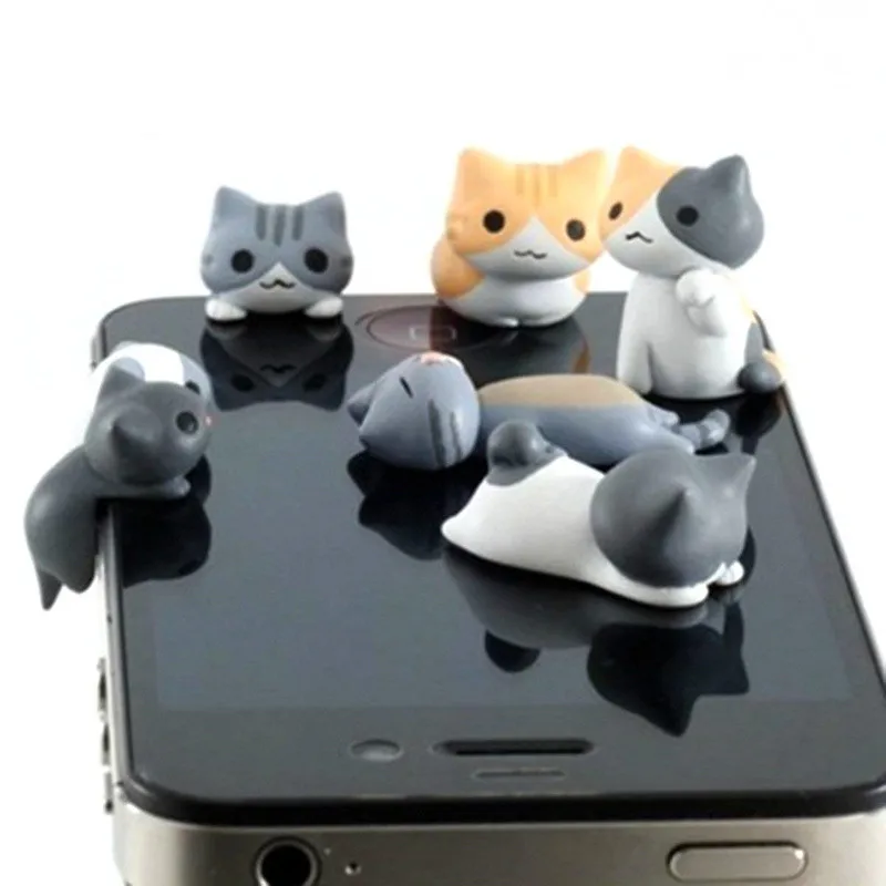 

Cute Cat Anti Dust Plug 3.5mm Earphone Jack Universal Phone Port Headphone 3.5 Mm Accessories for IPhone 6S Samsung S10 Plus Cap