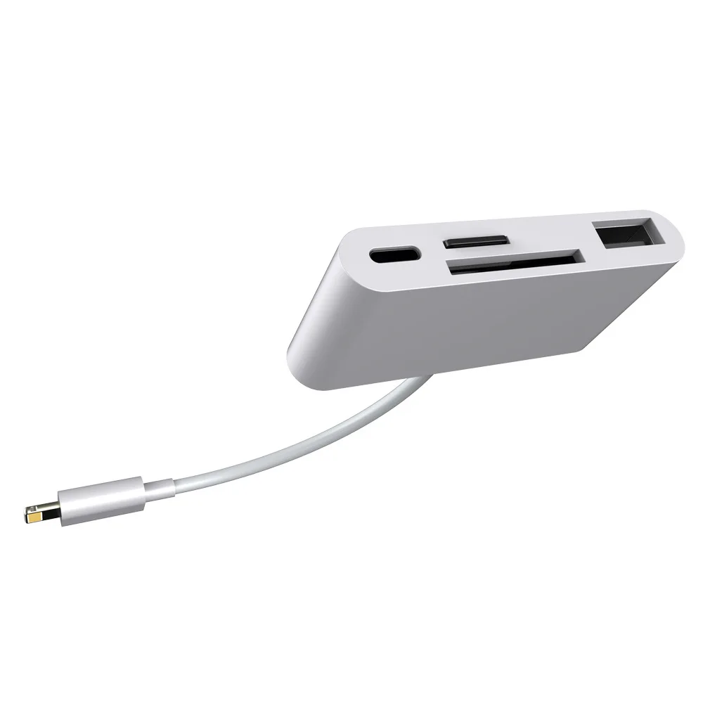 Ios12 четыре-в-одном для телефона apple OTG кард-ридер lightning к usb Цифровая камера комплект