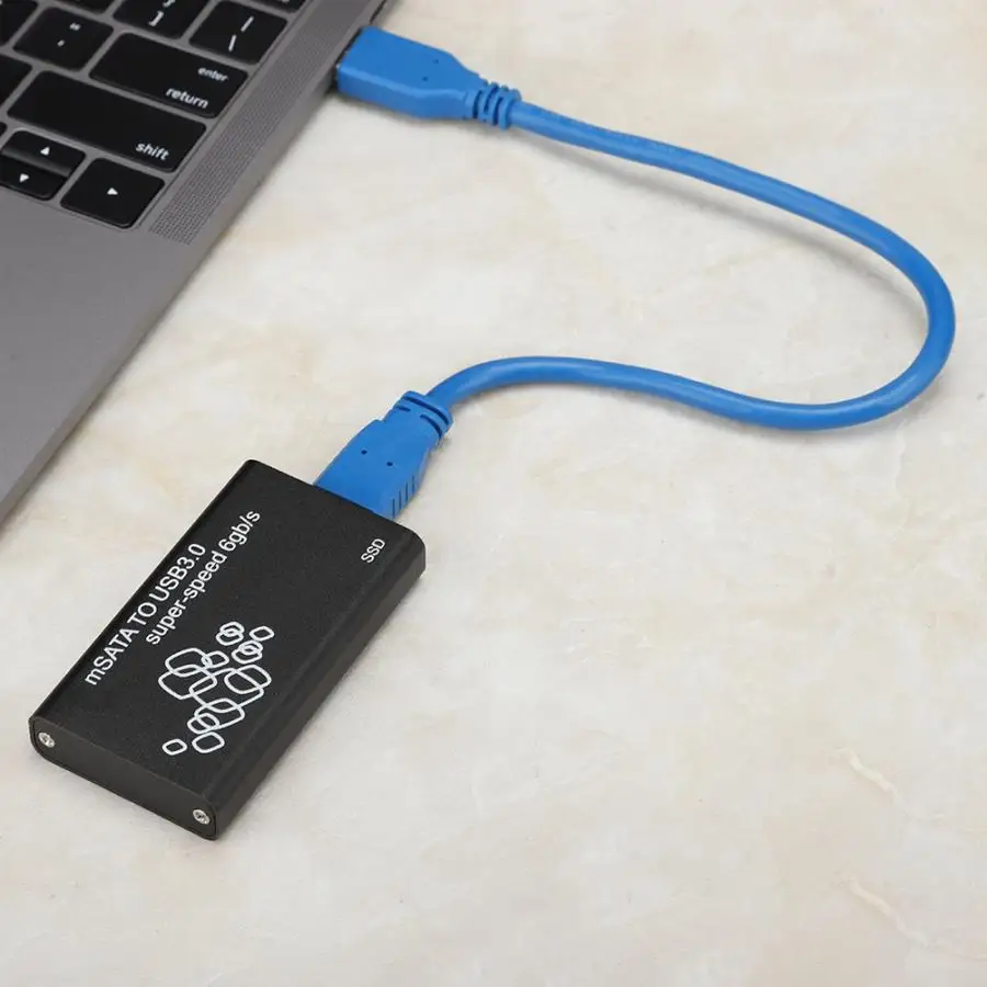 

Mini External Hard Disk Box 1.8 Inch MSATA to USB 3.0 External Hard Drive Mobile Disk Case Cover Box