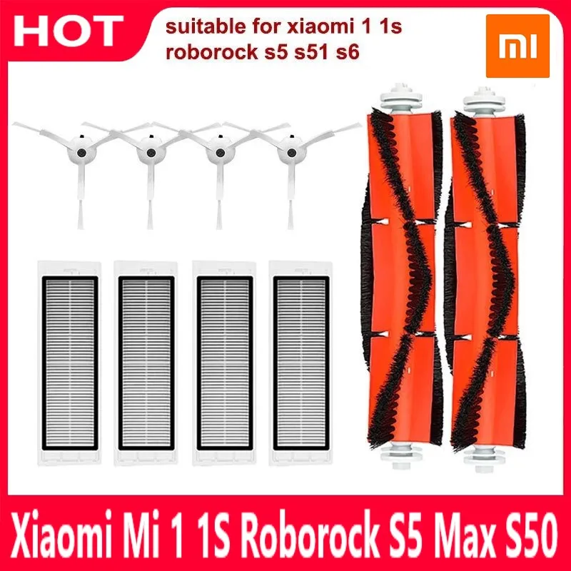 Xiaomi Mi 1 1S Roborock S5  Max S50 Mijia Vacuum Cleaner Hepa Filter Main Brush Side Brush Robot Vacuum Cleaner Accessories