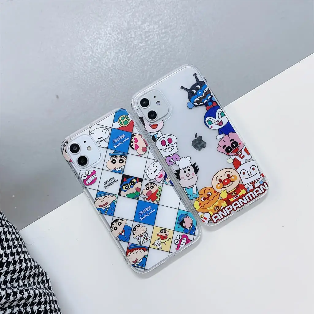 Мультяшный японский классический милый чехол для телефона iphone 11 pro max прозрачный