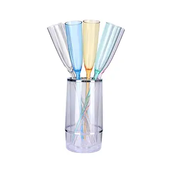 

Color Beach Cup PVC Plastic Durable Transparent Wine Cups Champagne Cocktail Glass