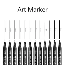 

1piece Pigment Liner Pigma Micron Ink Marker Pen 0.05 0.1 0.2 0.3 0.4 0.5 0.6 0.8 Different Tip Black Fineliner Sketching Pens