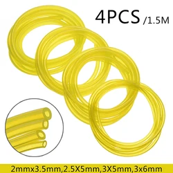 1.5M 4Size 2x3.5/2.5x5/3x5/3x6mm Petrol Fuel Gas Line Pipe Hose Oil Gas Resistant for Trimmer Chainsaw Saw Blower Plumbing Hoses