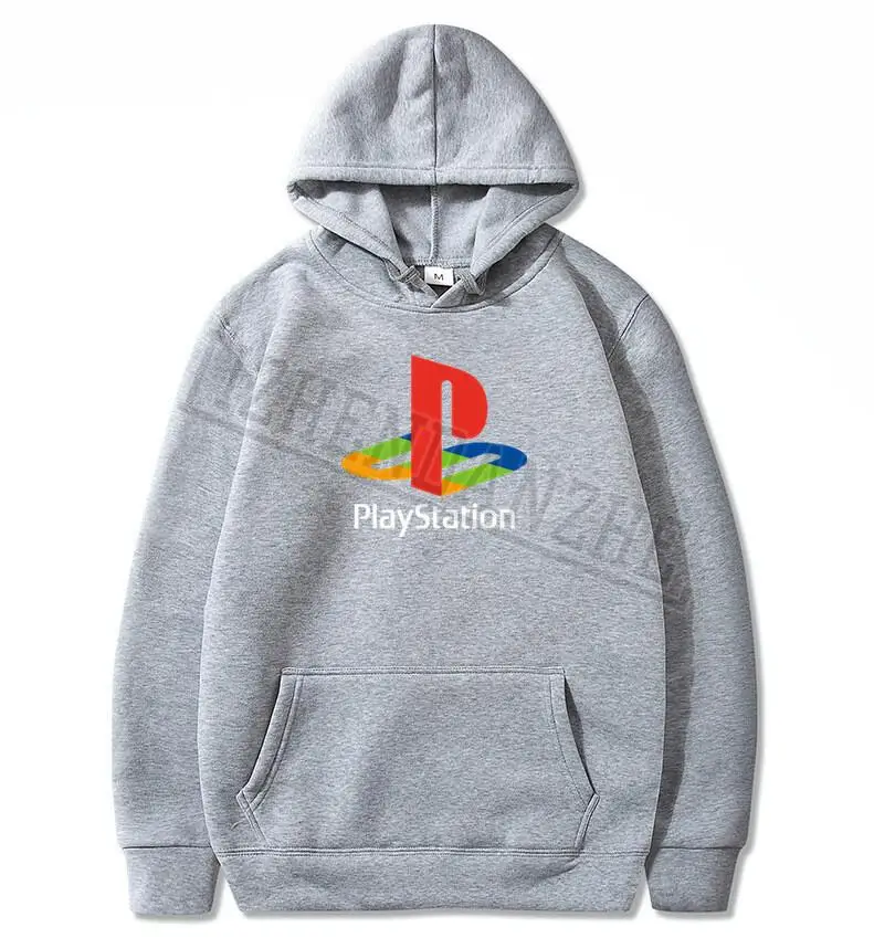 Серый PS Для Мужчин's Xbox игровая playstation толстовки Демисезонный мужские повседневные толстовки кофты Для женщин Толстовка Топы - Цвет: Серый