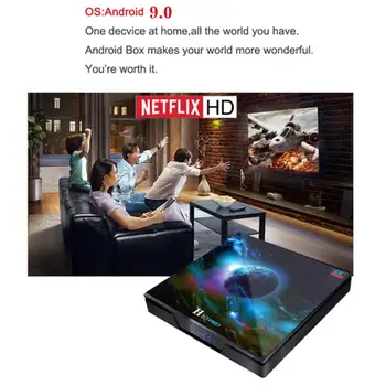

H10 Pro H603 Quad-core TV Box Android 9.0 Smart Bluetooth Set Top Box 4 32G Double Wifi 6K H.265 Media player