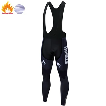 

2020 TEAM Strava cycling pants Winter Fleece Thermal Men Cycling Long Pants Outdoor bicycle pants bretele ciclismo masculino