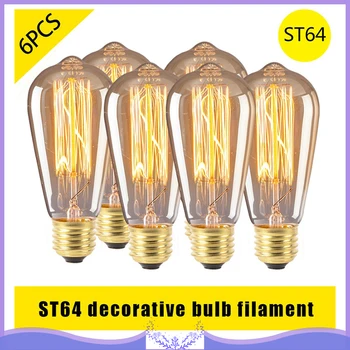 

40W ST64 Tungsten Energy-Saving Retro Light Bulb Filament Incandescent Ampoule Bulbs Vintage LED Light Bulb Dropshipping