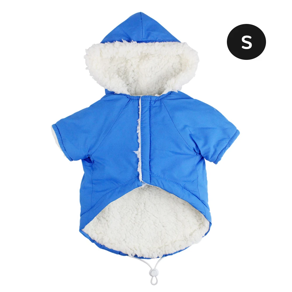 Blue Одежда для собак, зимняя теплая одежда для собак, пальто, куртка, зимний мягкий костюм для щенков, наряды, наряды для щенков, Декор, S-XL - Цвет: Blue