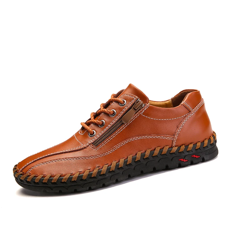 Повседневная обувь мужские лоферы из натуральной кожи на плоской подошве со шнуровкой, высококачественные Дизайнерские повседневные мужские туфли-мокасины, кроссовки, размеры 38-50