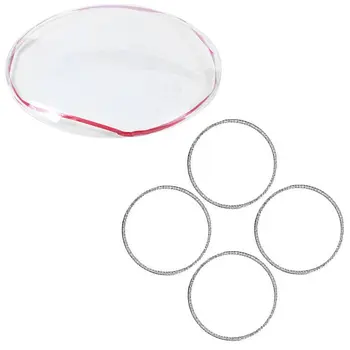 

1pcs Car Anti-Theft Front Grille Logo Cover Dust Cover & 4Pcs Crystal Car Door Horn Decorative Ring for Benz E Class