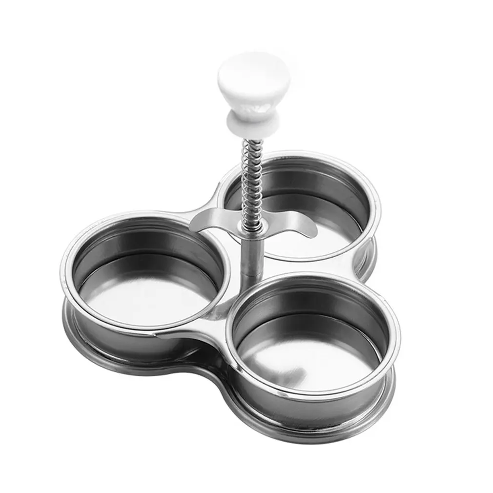 Three Grid Stainless Steel Egg Poaching Cooker Pot Steam Basket For