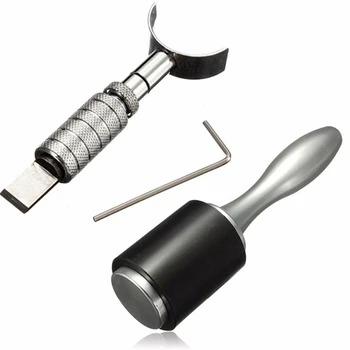 

2 Pack Leather Carving Kits Craft Working Tools Set Saddle Making DIY Hammer Swivel Knife for Leather Craft Working