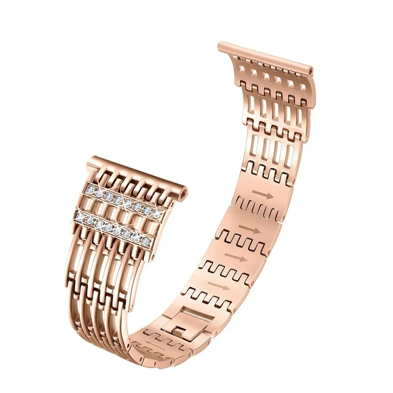 

Smart Watch Slim Bands Strap Alloy Metal Bracelet Wrist Band for Fitbit Versa Rose Gold